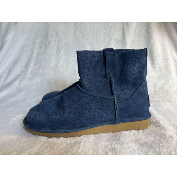 UGG Classic Mini Unlined Perforated Boots – Blue Sz 7 (1016852) - Picture 7 of 16